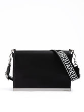 Dsquared² Black Leather Messenger Bag